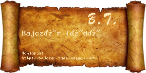 Bajczár Tádé névjegykártya