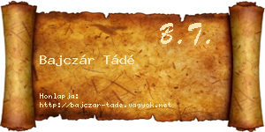 Bajczár Tádé névjegykártya